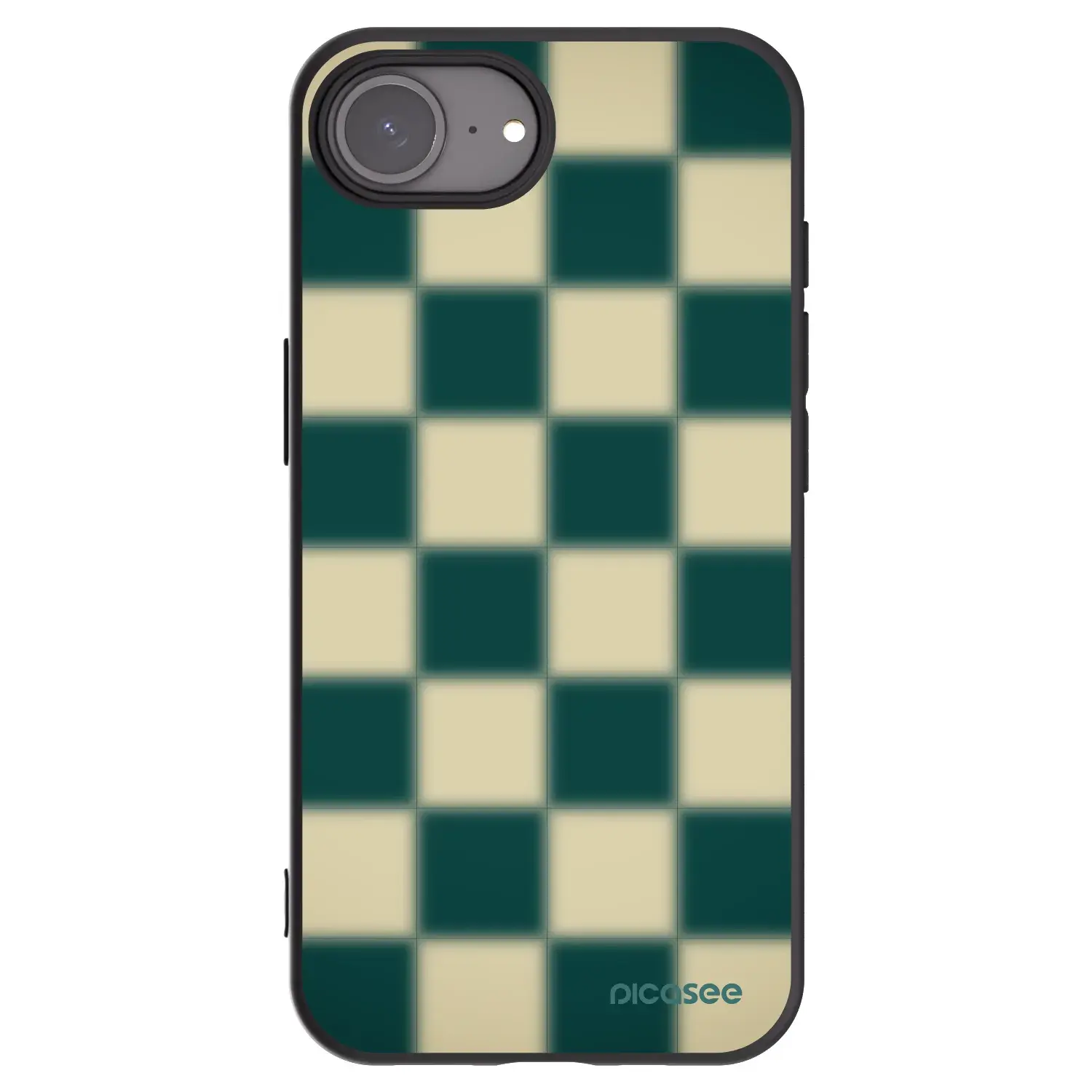 Silikonový černý obal pro Apple iPhone 16e - Shadow Chess