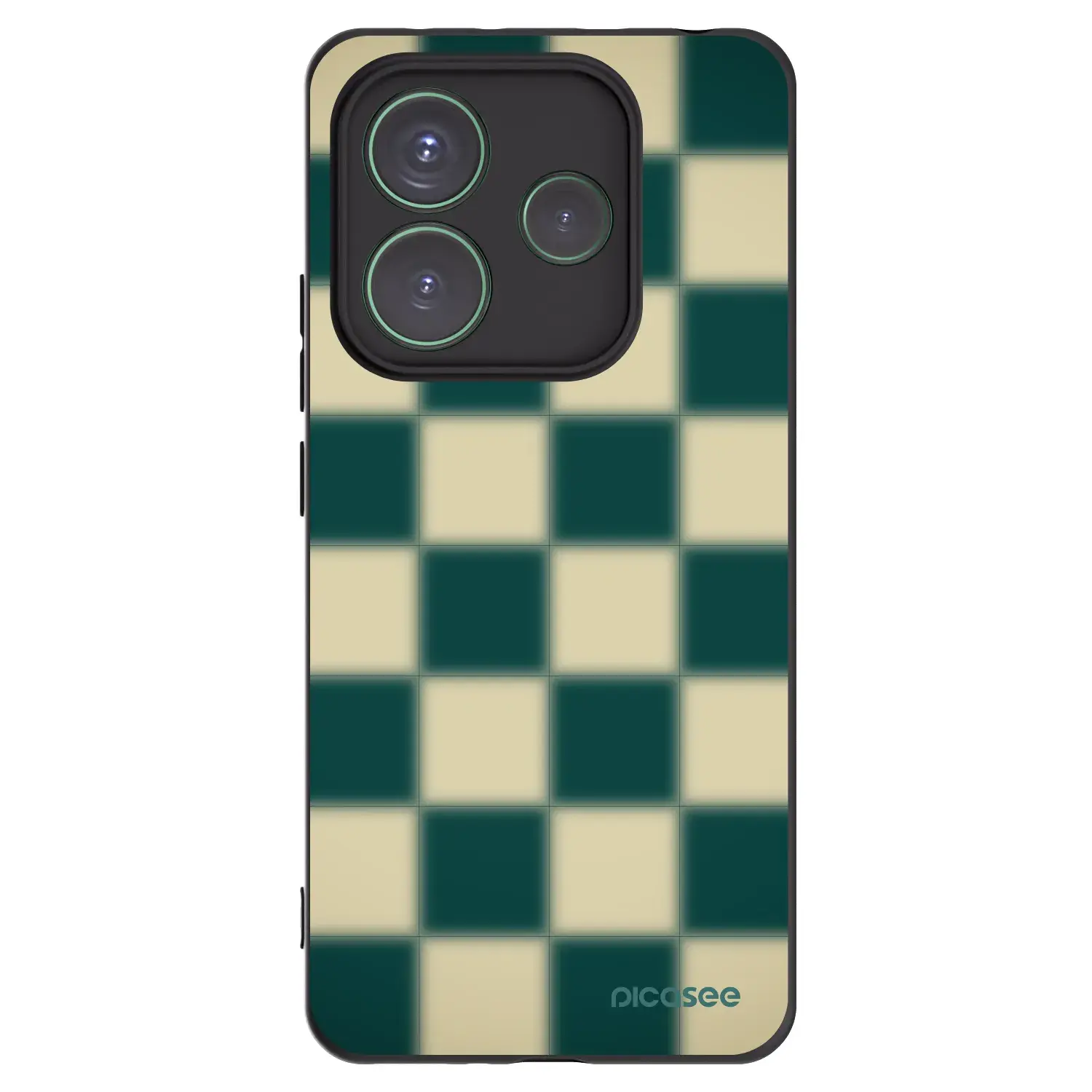 Silikonový černý obal pro Xiaomi Redmi Note 14 5G - Shadow Chess