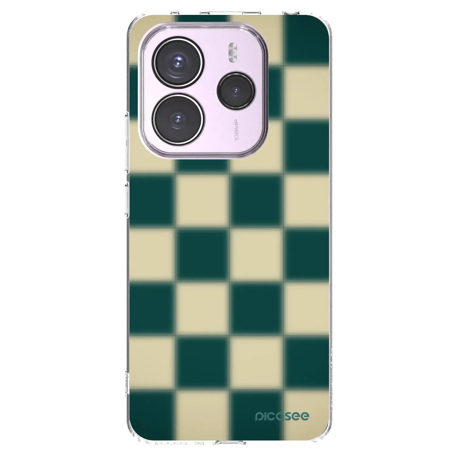 Silikonový průhledný obal pro Xiaomi Redmi Note 14 5G - Shadow Chess