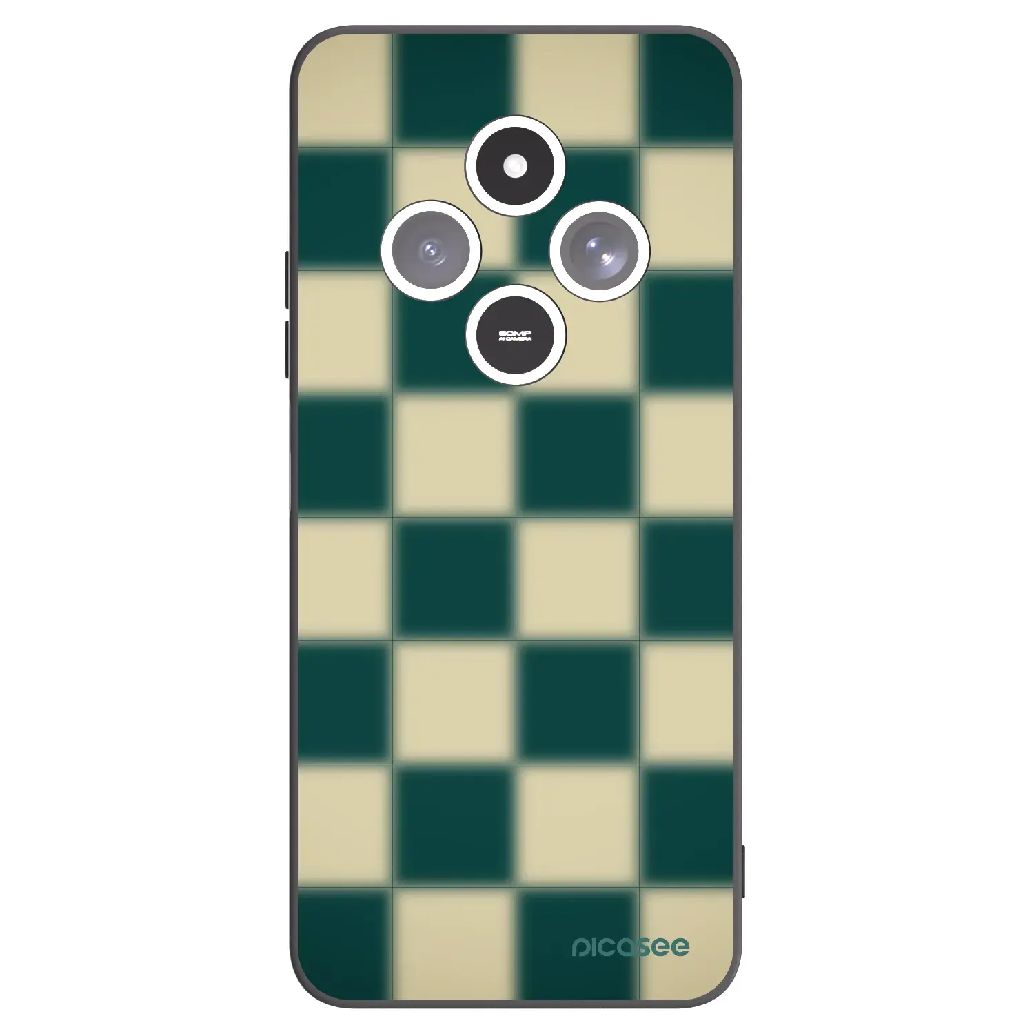 Silikonový černý obal pro Xiaomi Redmi 14C - Shadow Chess