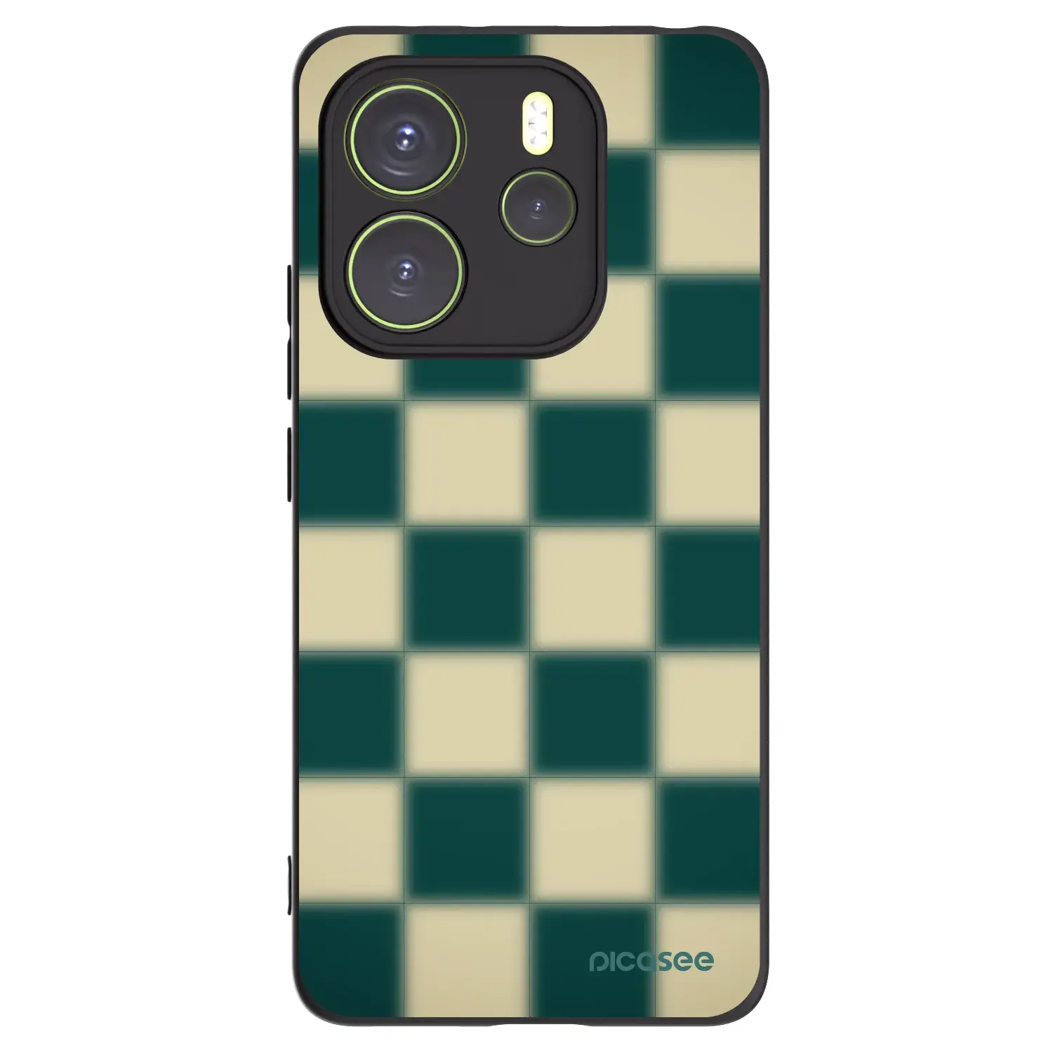Silikonový černý obal pro Xiaomi Redmi Note 14 4G - Shadow Chess