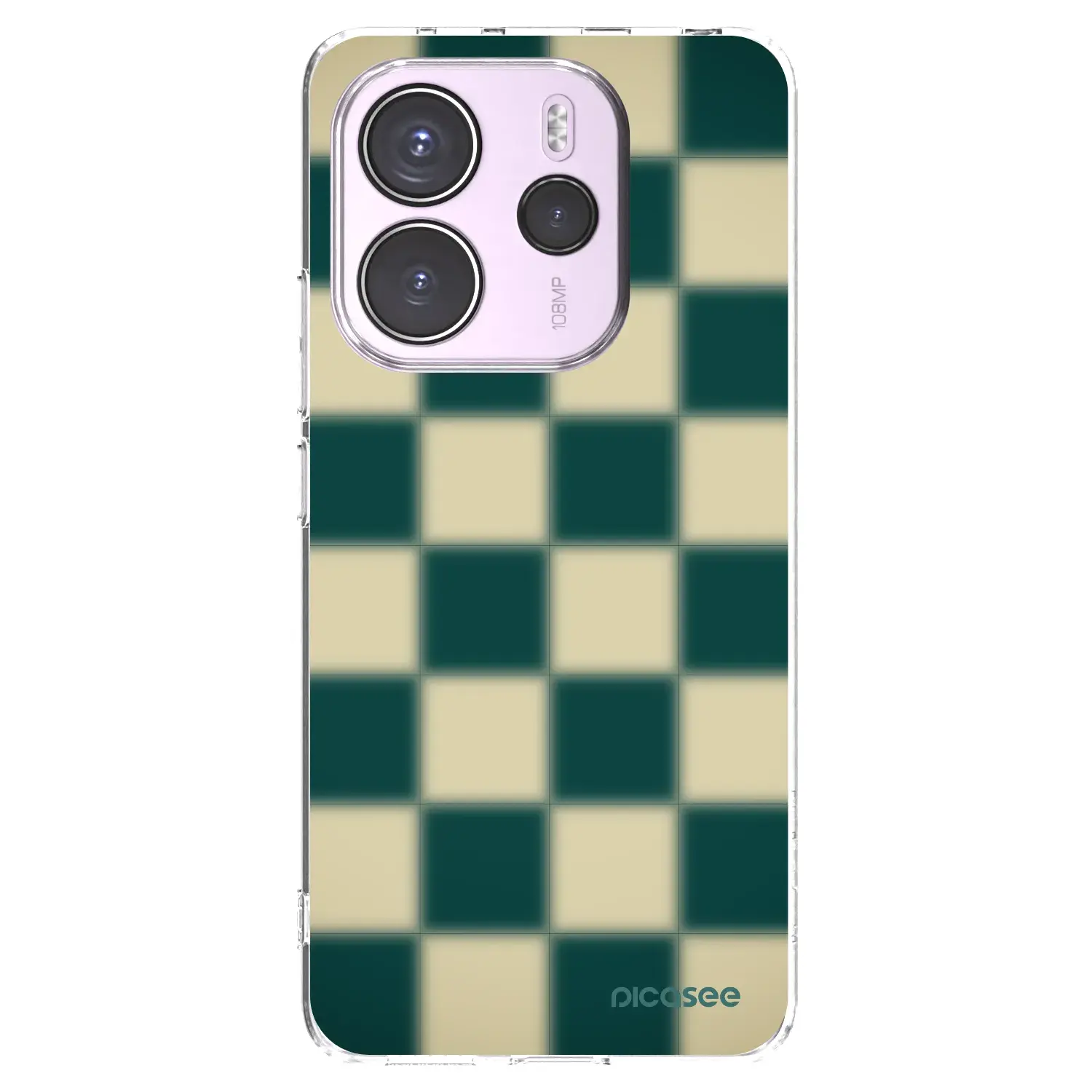Silikonový průhledný obal pro Xiaomi Redmi Note 14 4G - Shadow Chess