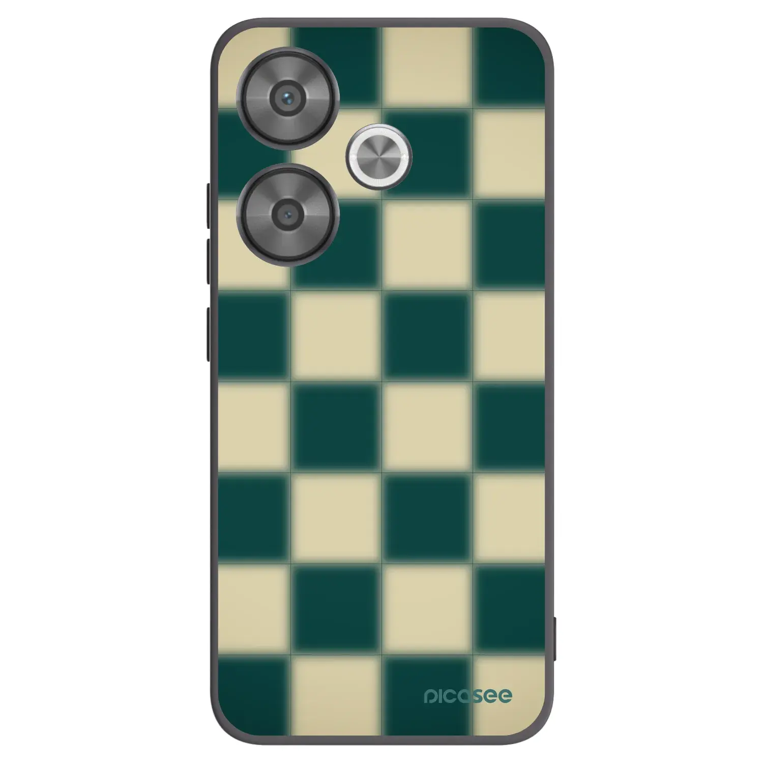 Silikonový černý obal pro Xiaomi Poco F6 - Shadow Chess