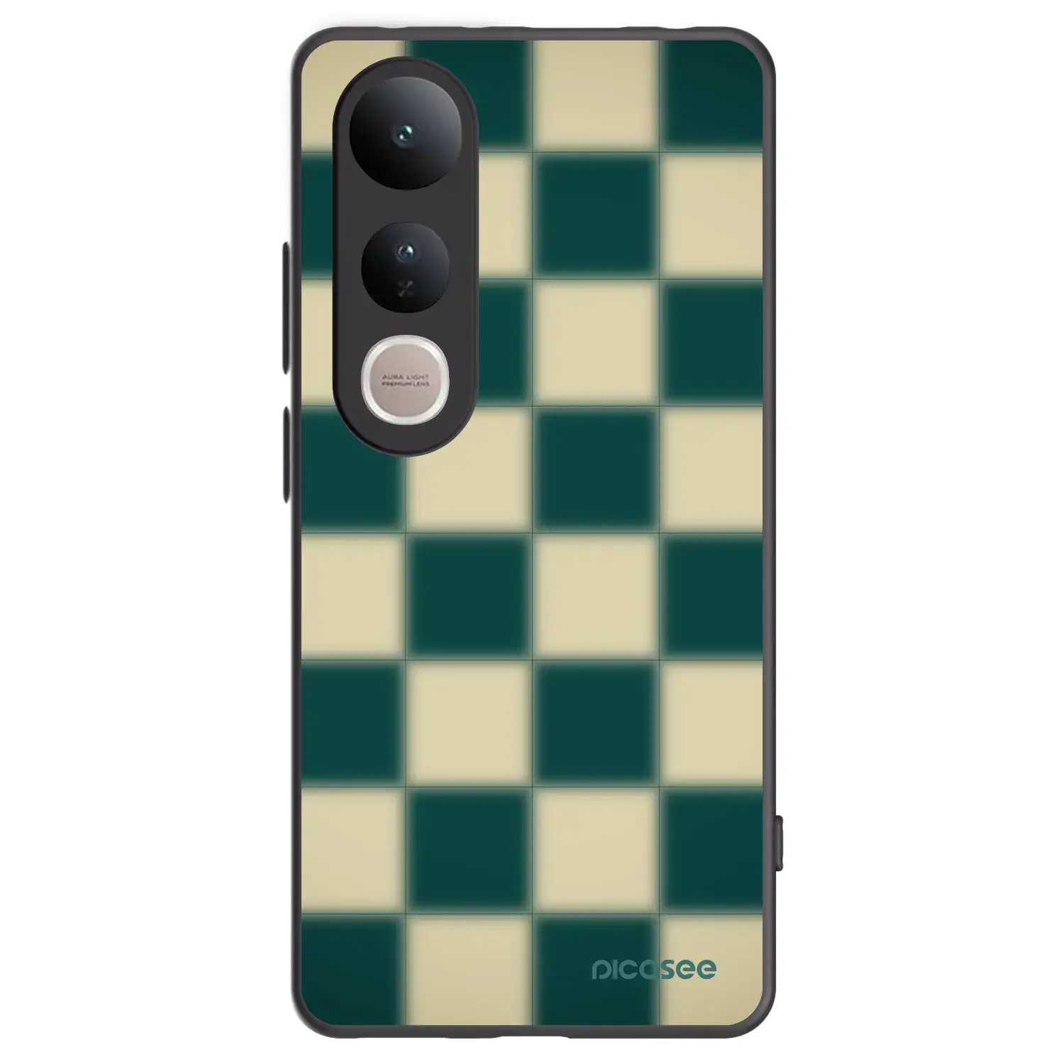 Silikonový černý obal pro Vivo V50 Lite 5G - Shadow Chess