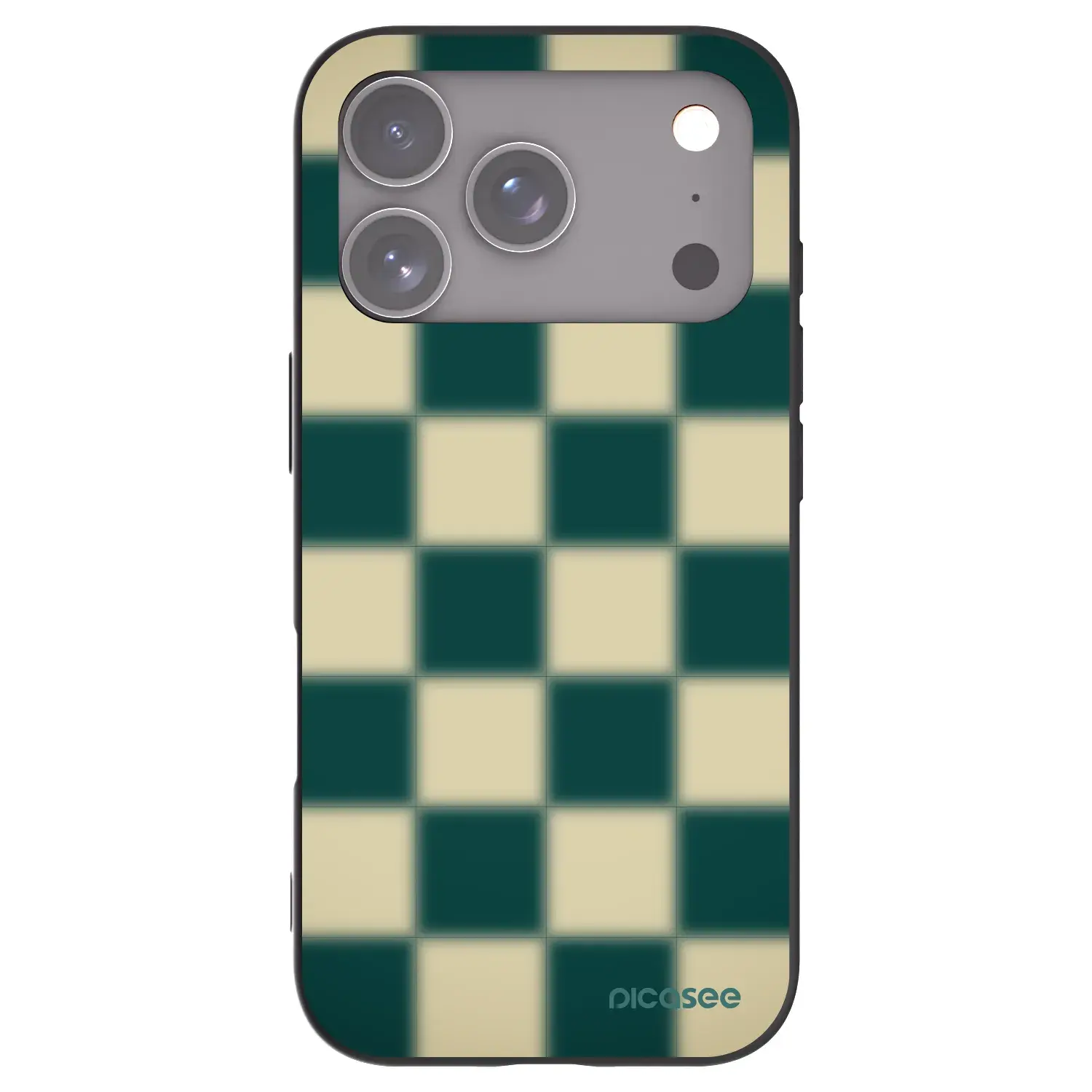 Silikonový černý obal pro Apple iPhone 17 Pro - Shadow Chess