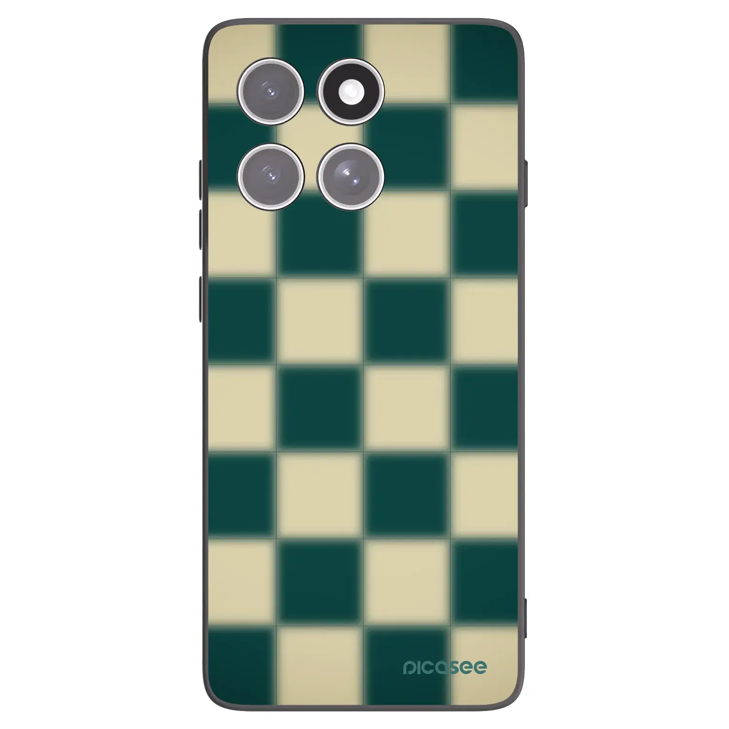 Silikonový černý obal pro Motorola Edge 60 Pro - Shadow Chess