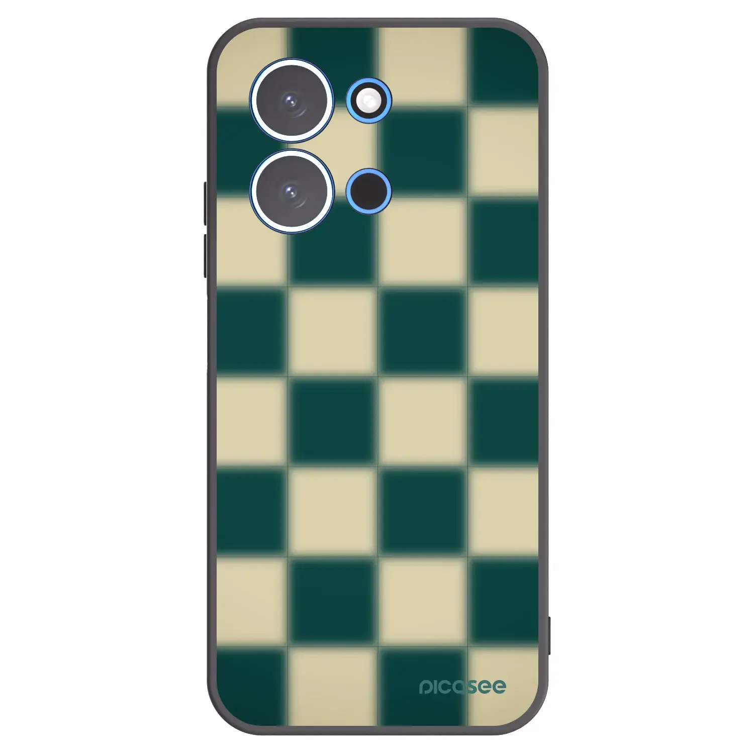 Silikonový černý obal pro Xiaomi Redmi 15C 4G - Shadow Chess