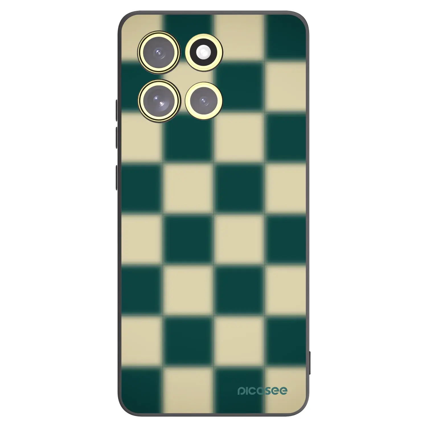 Silikonový černý obal pro Motorola Moto G86 Power 5G - Shadow Chess