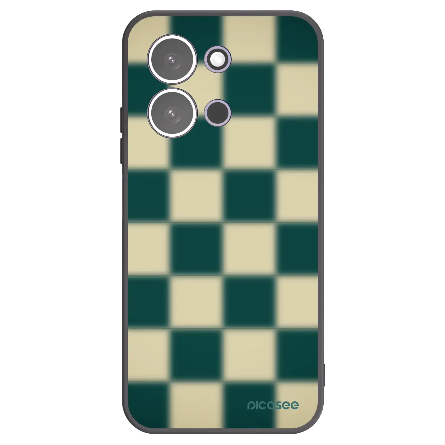 Silikonový černý obal pro Xiaomi Redmi 15C 5G - Shadow Chess