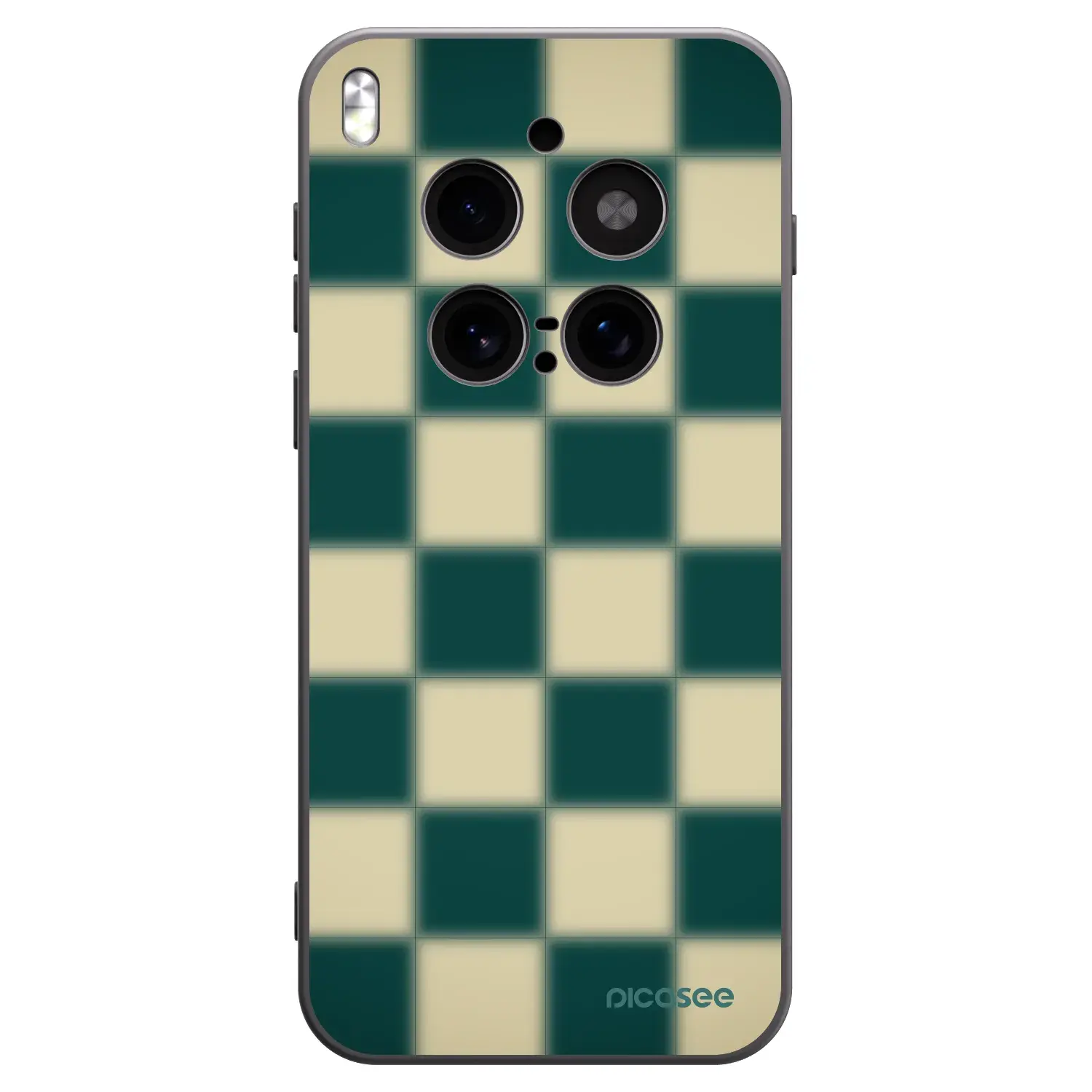 Silikonový černý obal pro Vivo X300 Pro - Shadow Chess