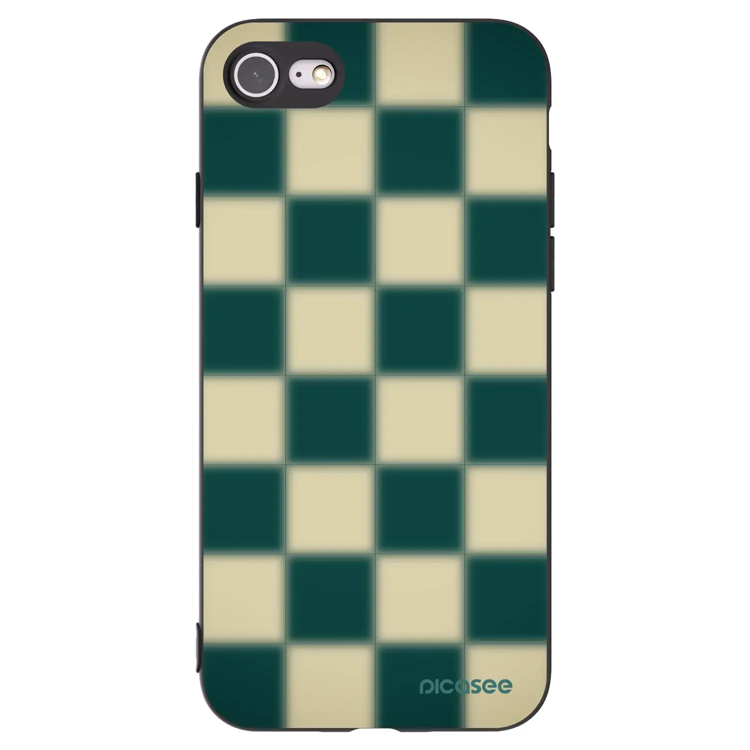 Silikonový černý obal pro Apple iPhone SE 2020 - Shadow Chess