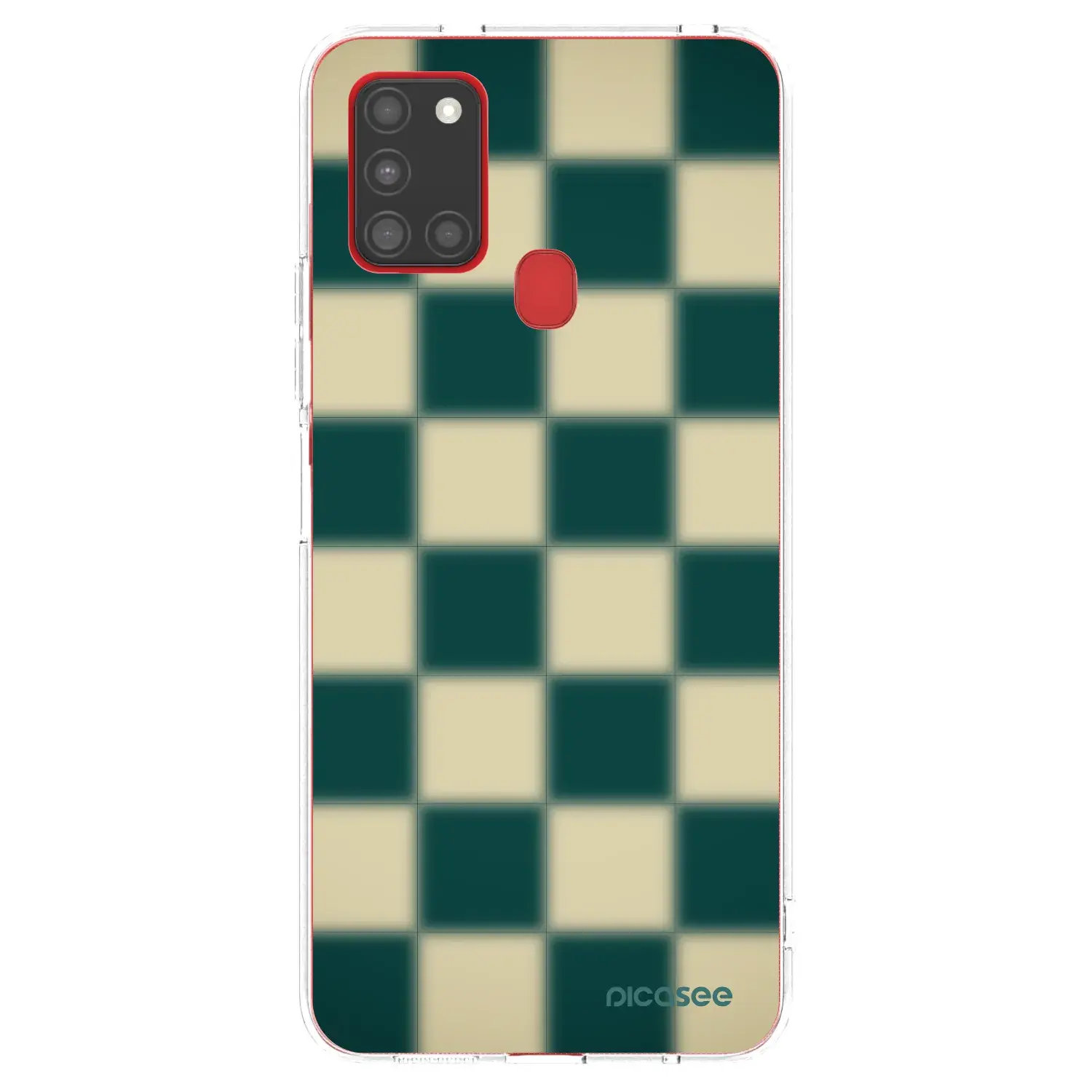 Silikonový průhledný obal pro Samsung Galaxy A21s - Shadow Chess