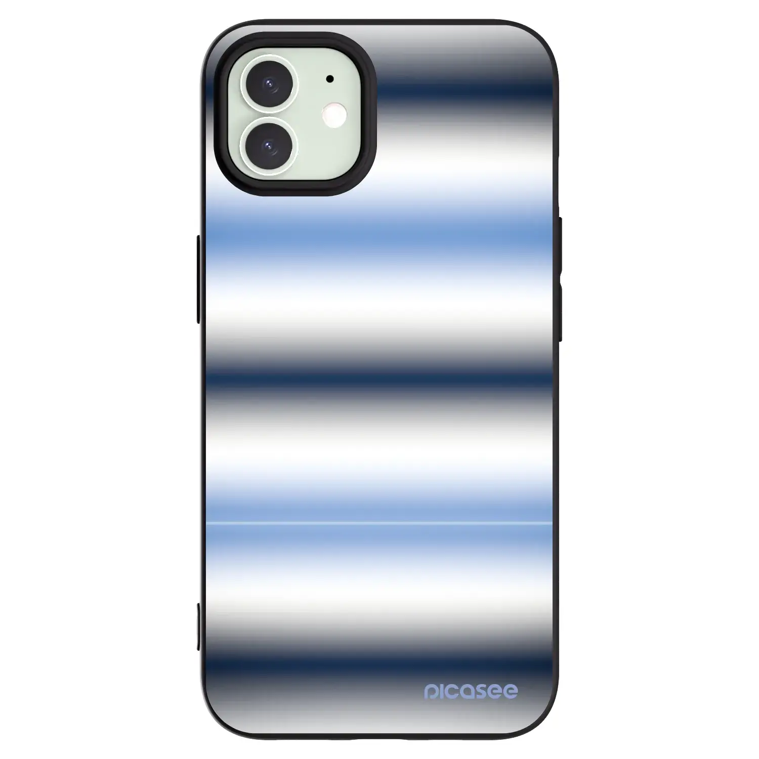 Silikonový černý obal pro Apple iPhone 12 - Static Lines