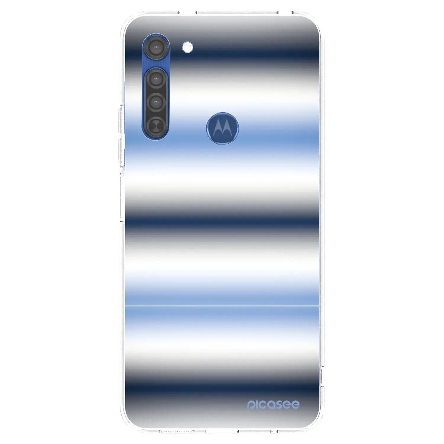 Silikonový průhledný obal pro Motorola Moto G8 - Static Lines