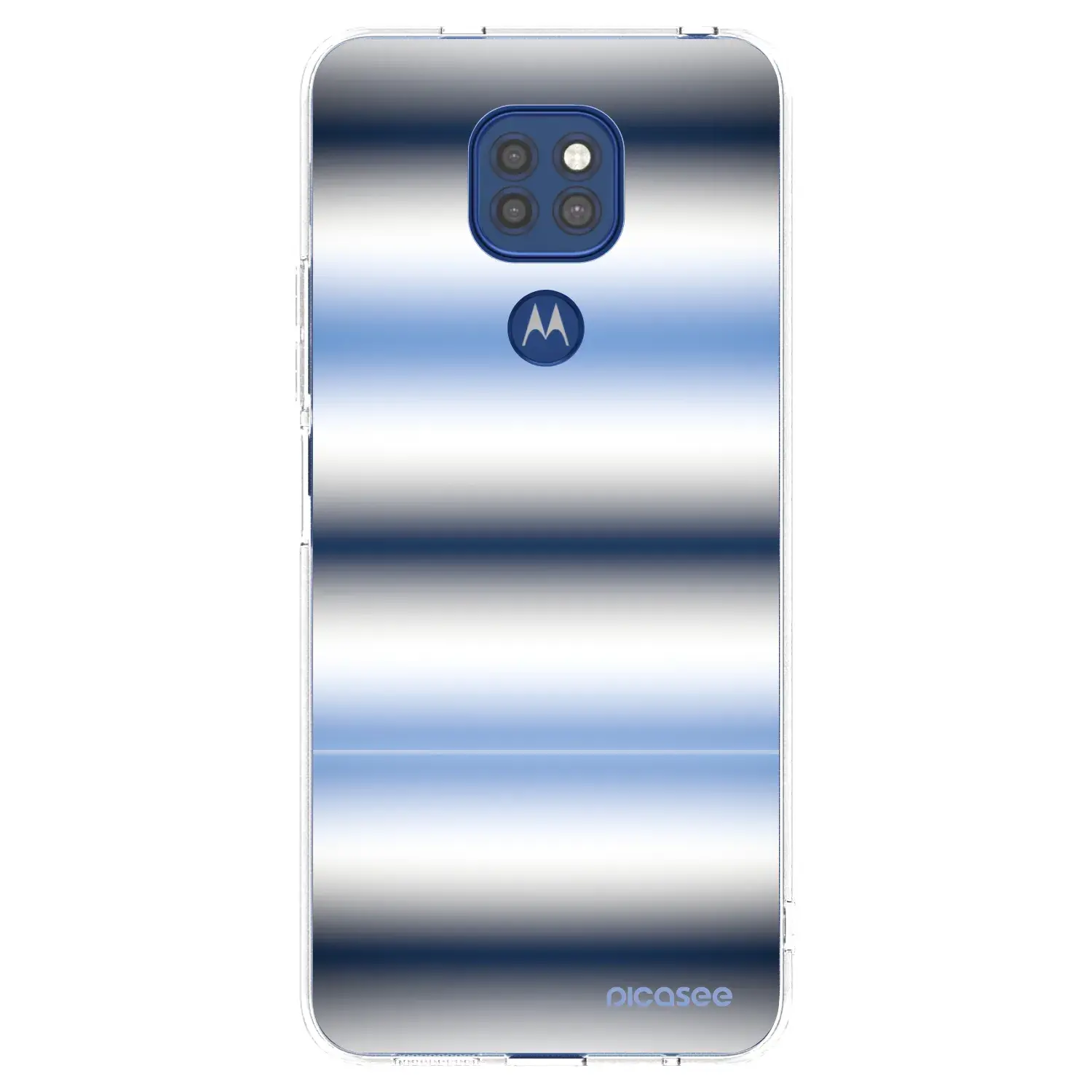 Silikonový průhledný obal pro Motorola Moto G9 Play - Static Lines
