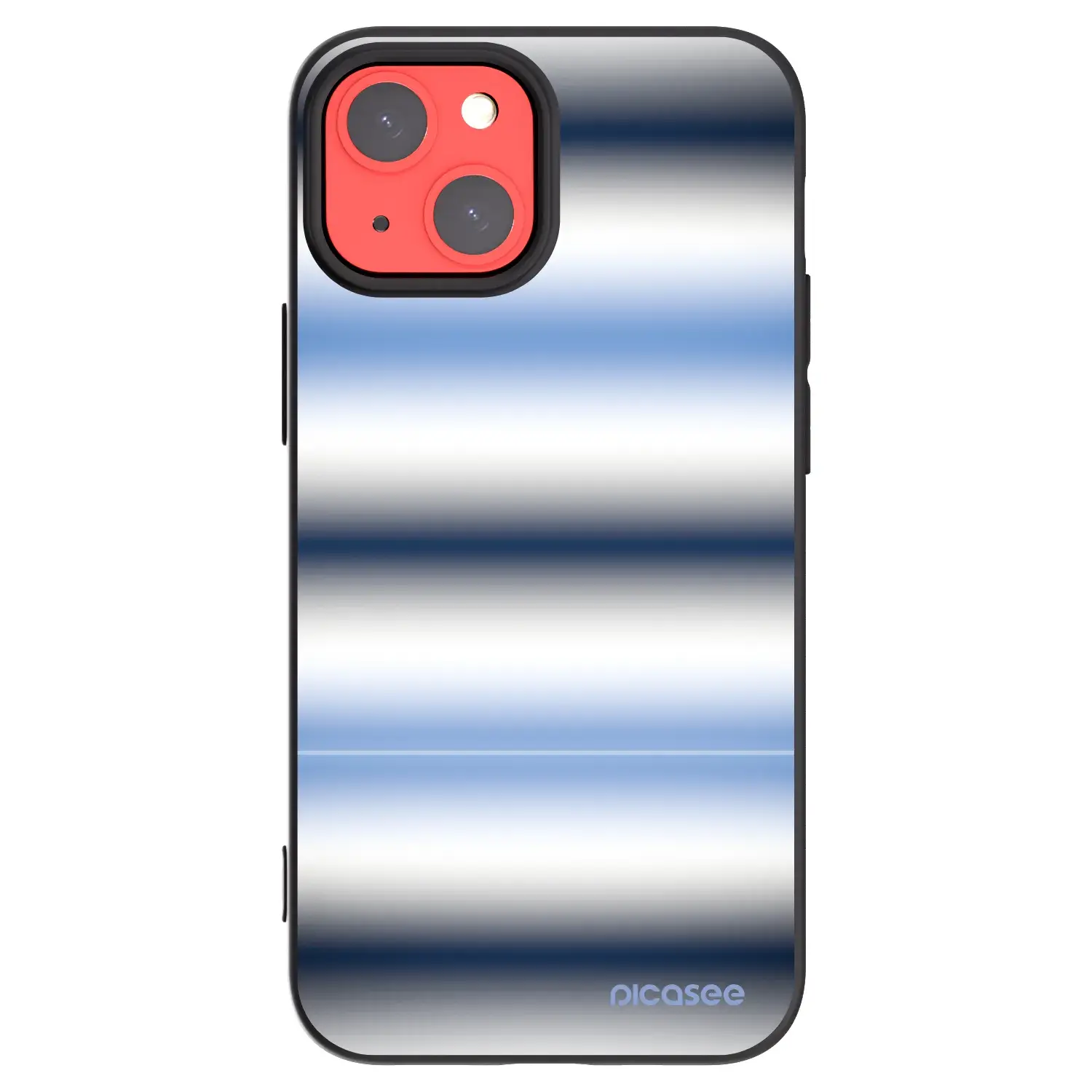 Silikonový černý obal pro Apple iPhone 13 mini - Static Lines