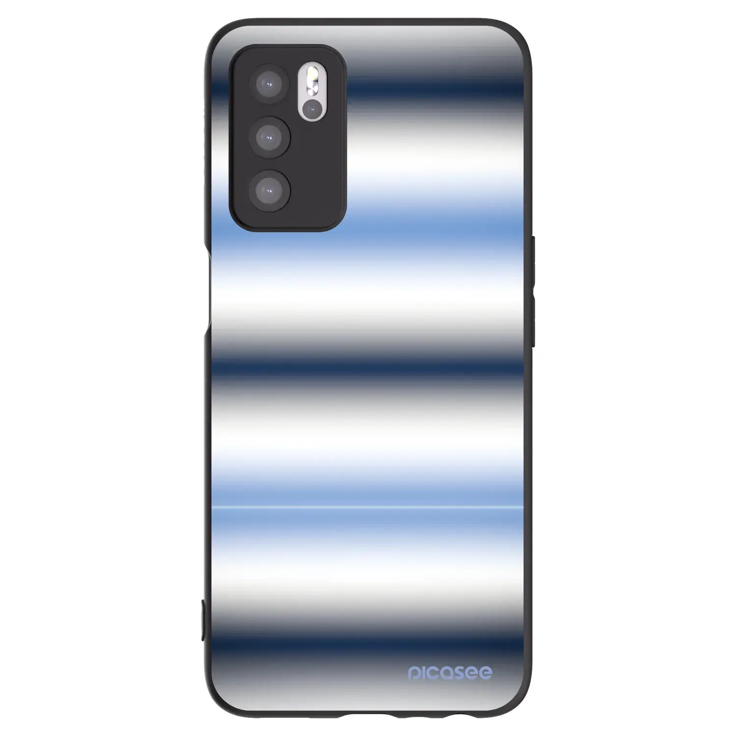 Silikonový černý obal pro OPPO A16 - Static Lines