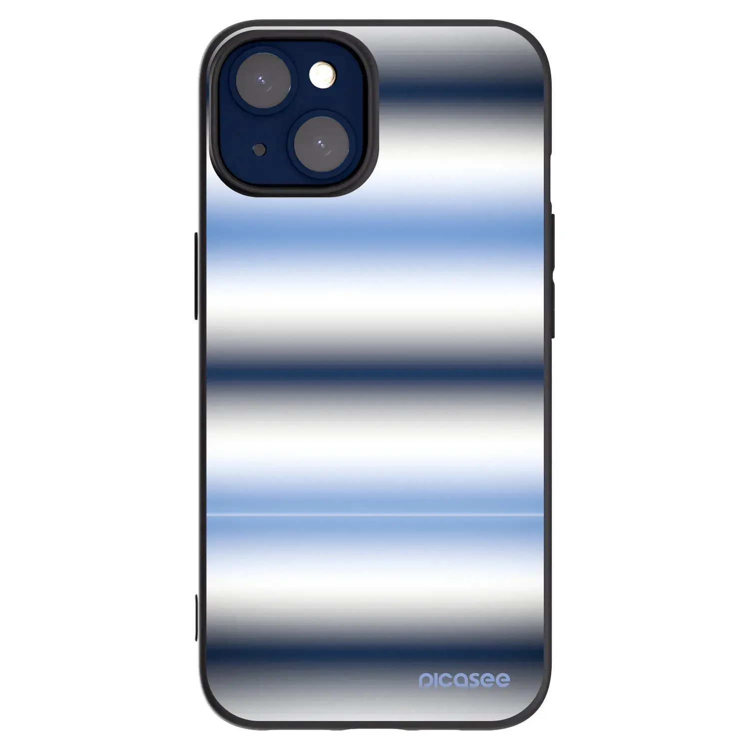 Silikonový černý obal pro Apple iPhone 14 - Static Lines