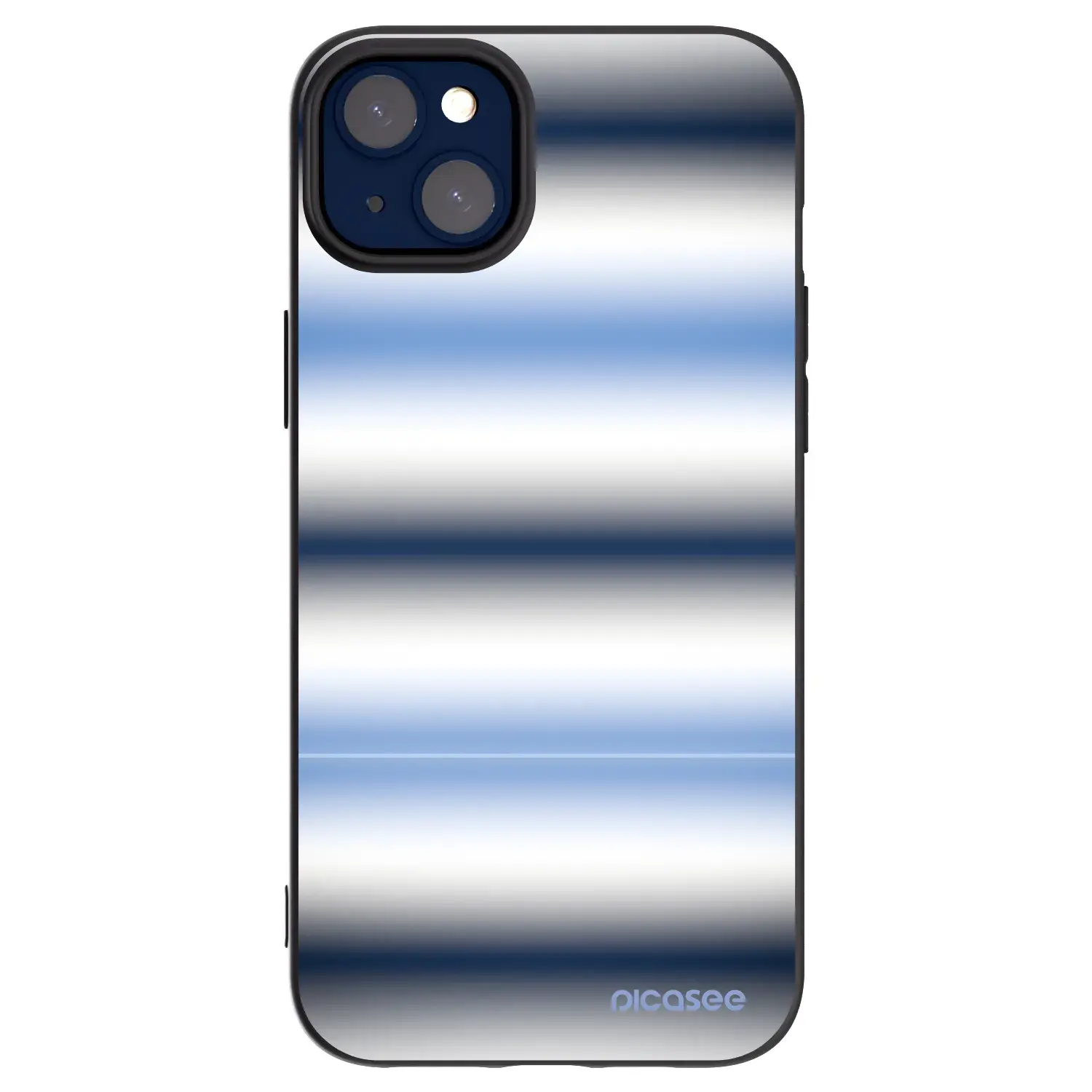 Silikonový černý obal pro Apple iPhone 14 Plus - Static Lines