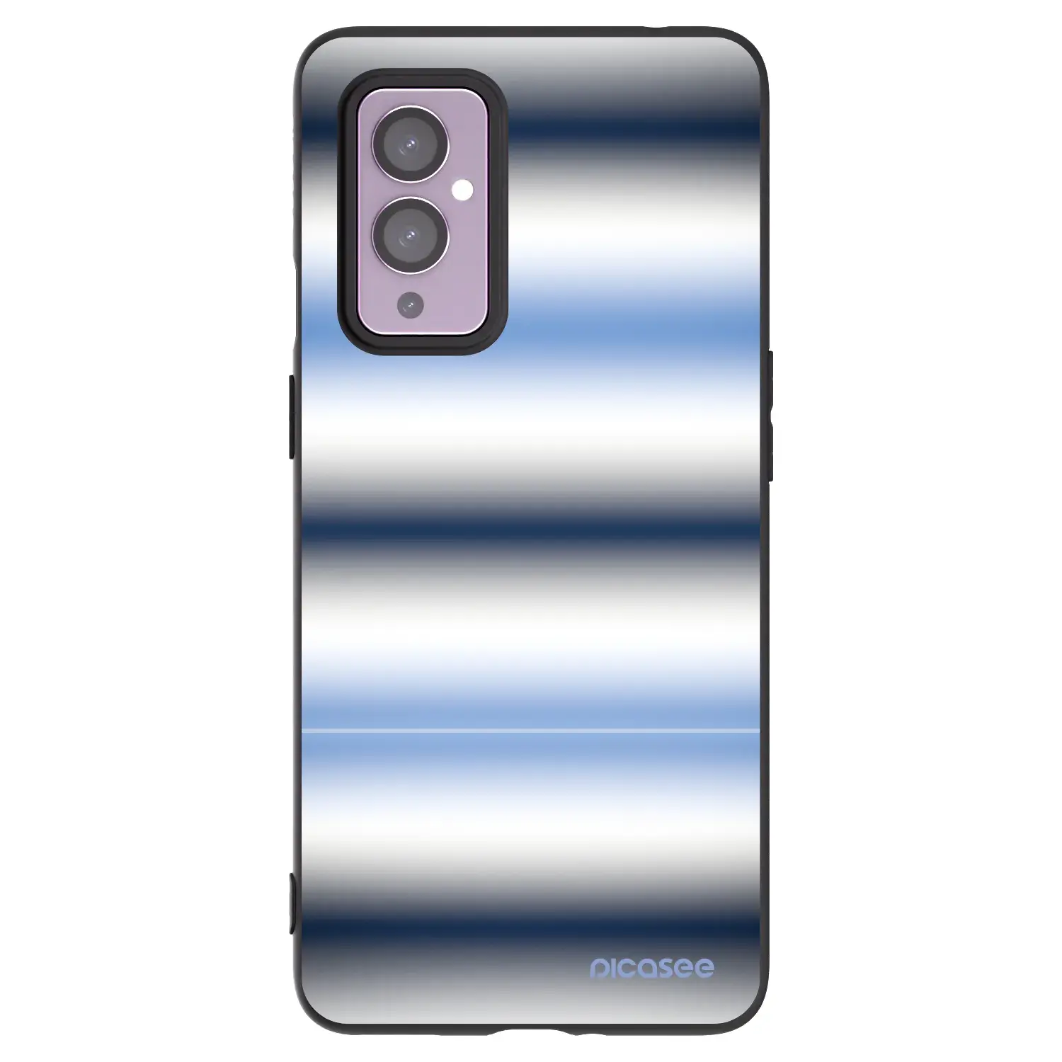 Silikonový černý obal pro OnePlus 9 - Static Lines