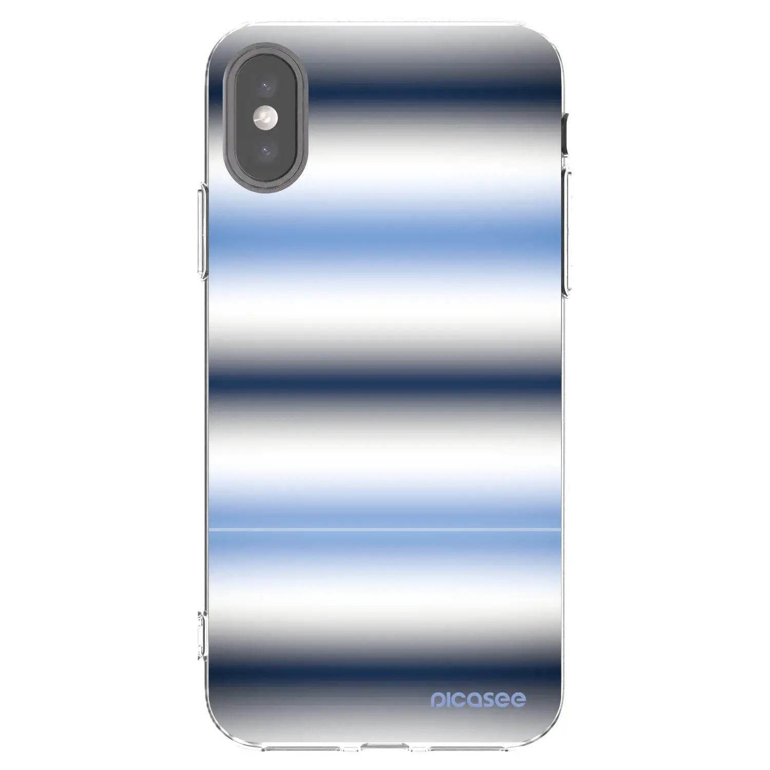 Silikonový průhledný obal pro Apple iPhone X/XS - Static Lines