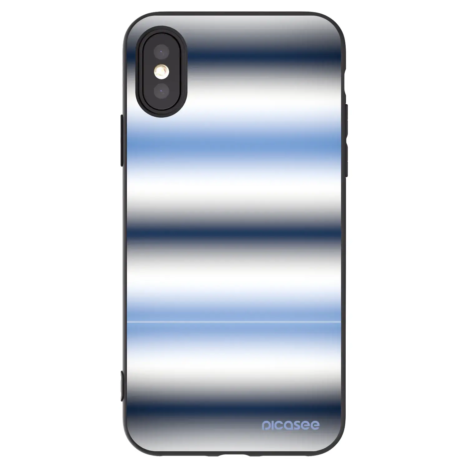 Silikonový černý obal pro Apple iPhone X/XS - Static Lines