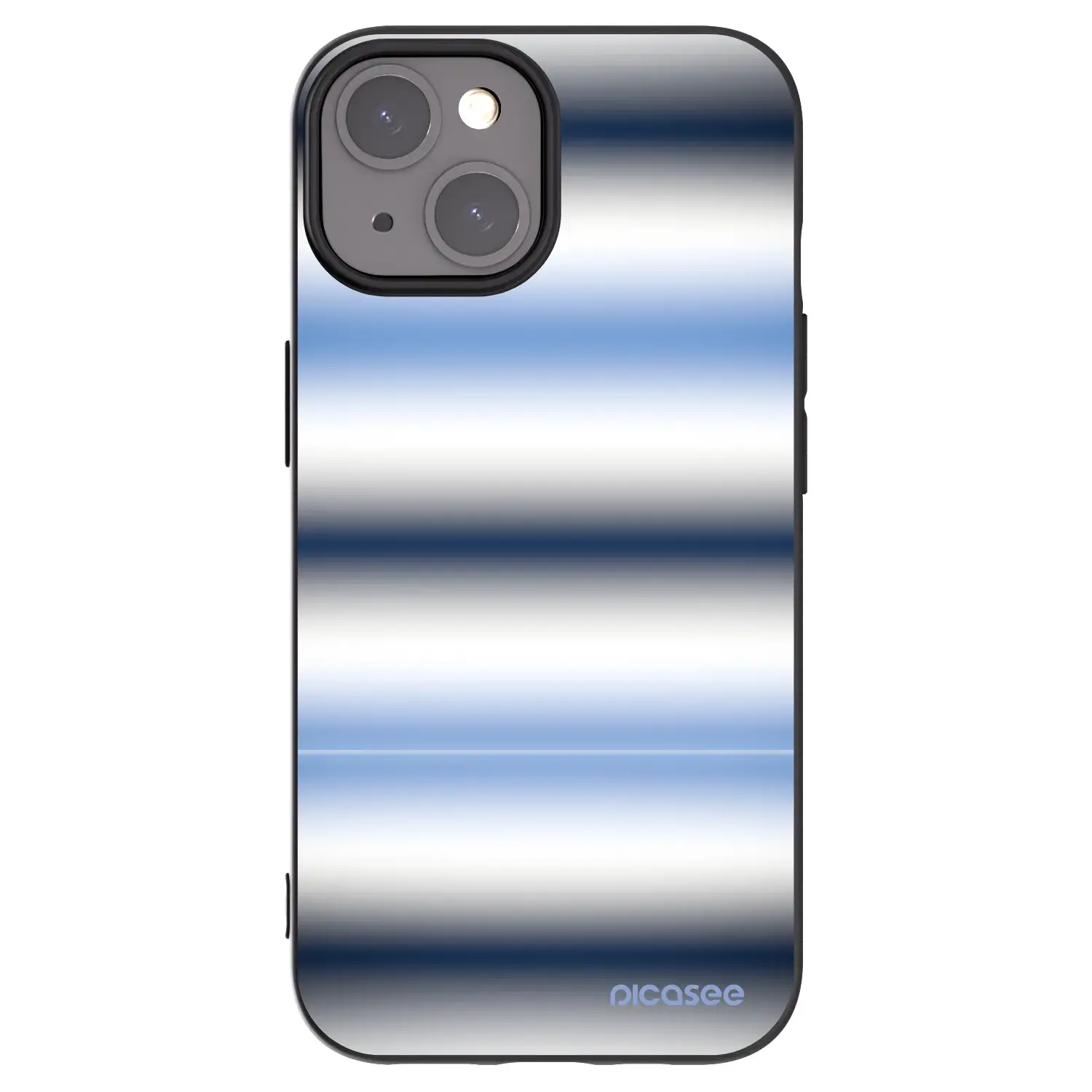 Silikonový černý obal pro Apple iPhone 15 - Static Lines