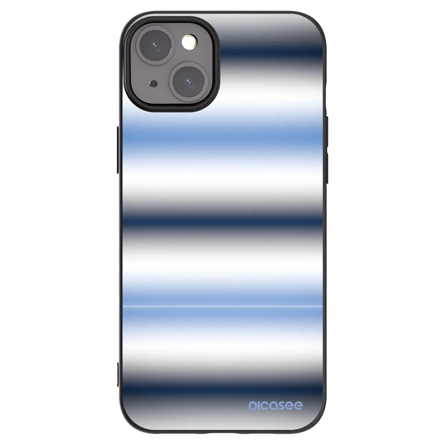 Silikonový černý obal pro Apple iPhone 15 Plus - Static Lines