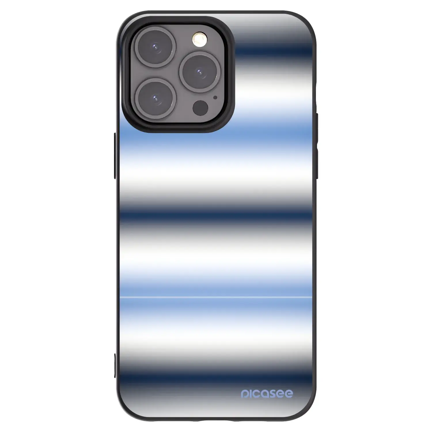 Silikonový černý obal pro Apple iPhone 15 Pro Max - Static Lines