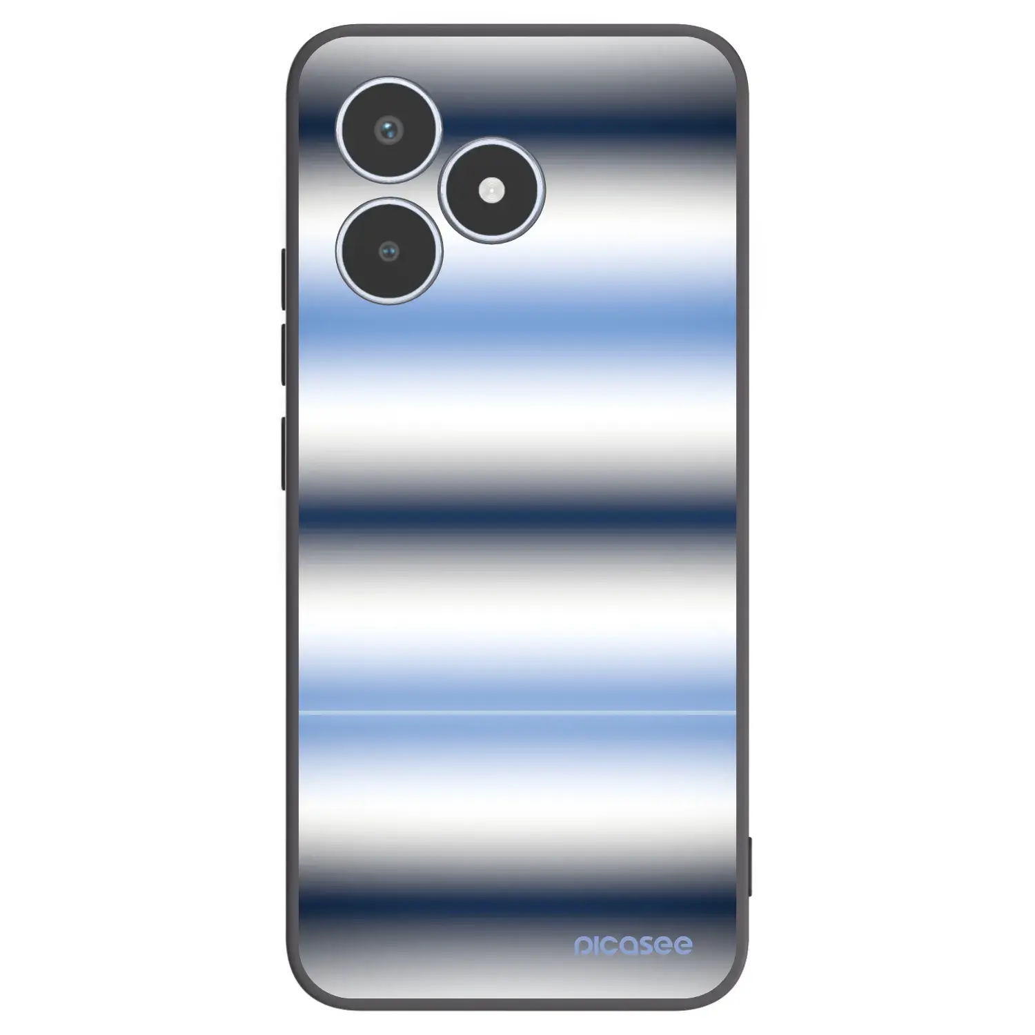 Silikonový černý obal pro Realme C53 - Static Lines