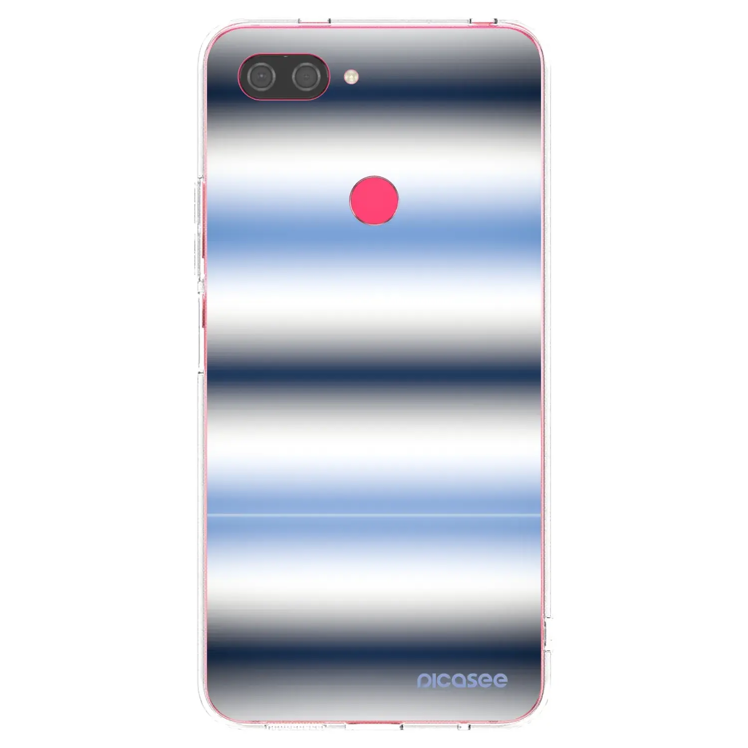 Silikonový průhledný obal pro Xiaomi Mi 8 Lite - Static Lines