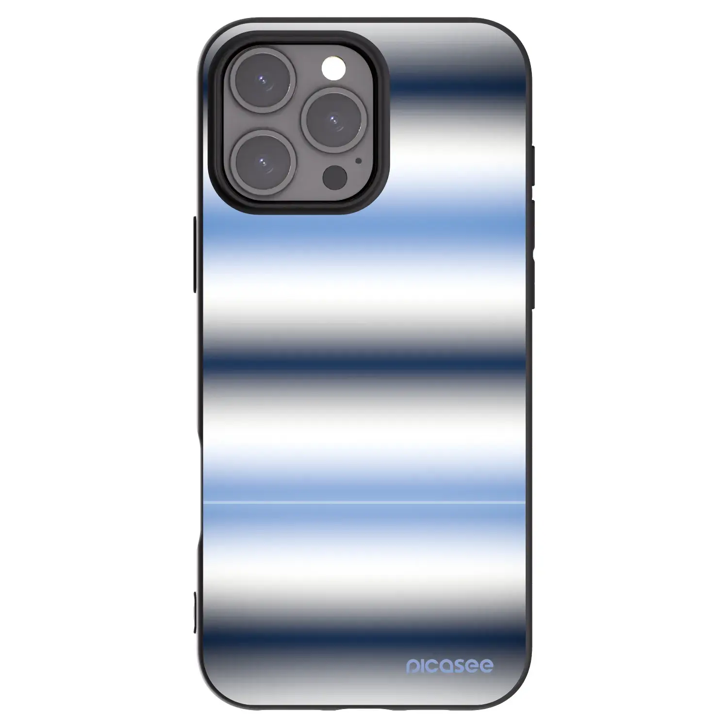 Silikonový černý obal pro Apple iPhone 16 Pro Max - Static Lines