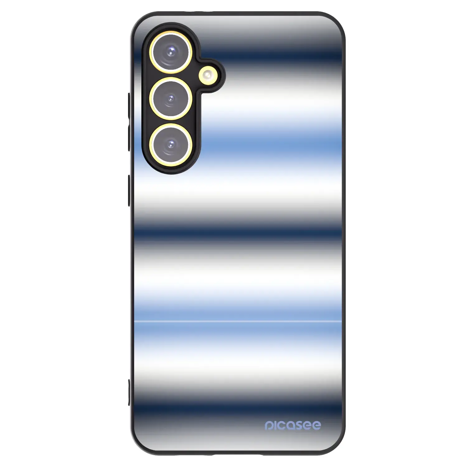 Silikonový černý obal pro Samsung Galaxy S24 FE S721B - Static Lines