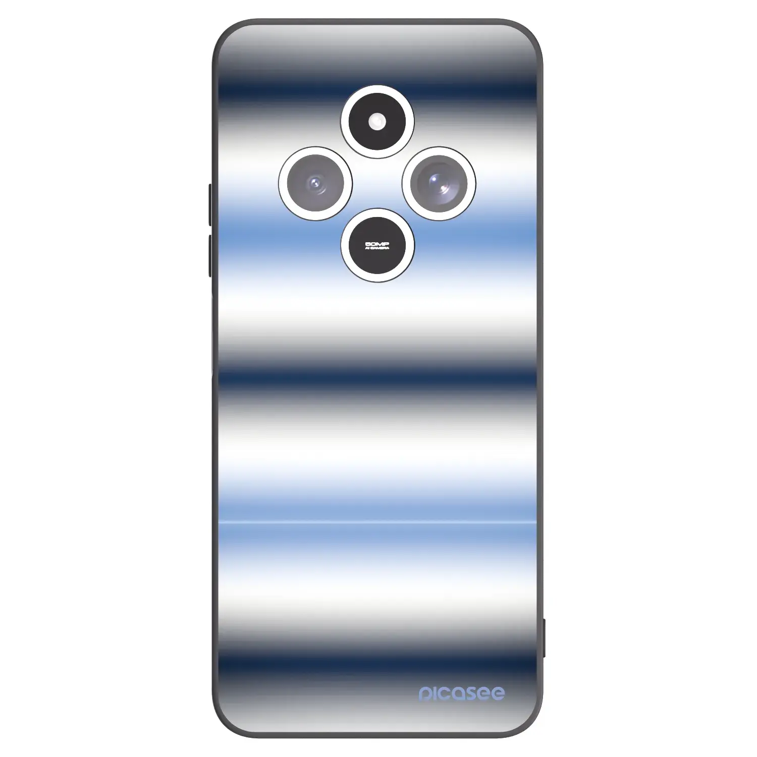 Silikonový černý obal pro Xiaomi Redmi 14C - Static Lines