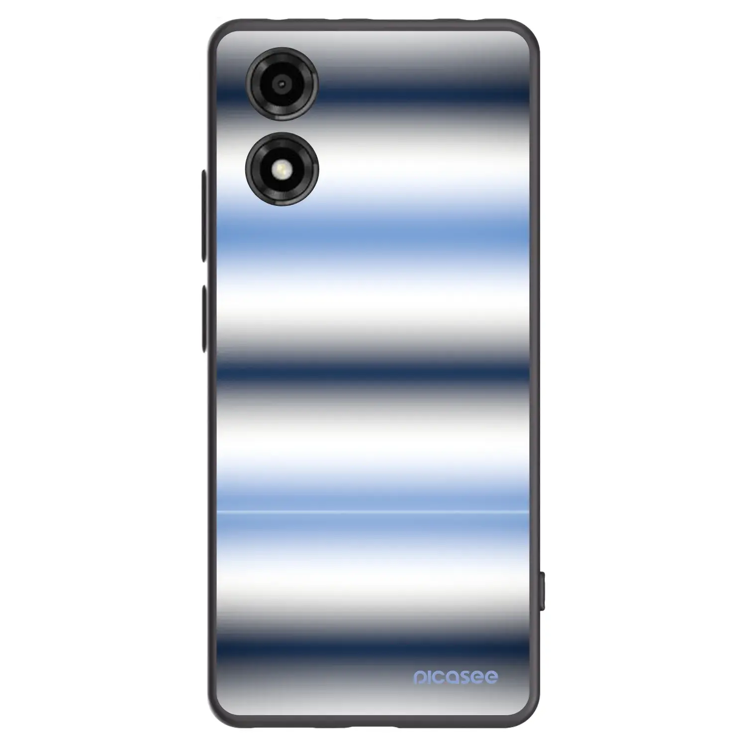 Silikonový černý obal pro Motorola Moto E14 - Static Lines
