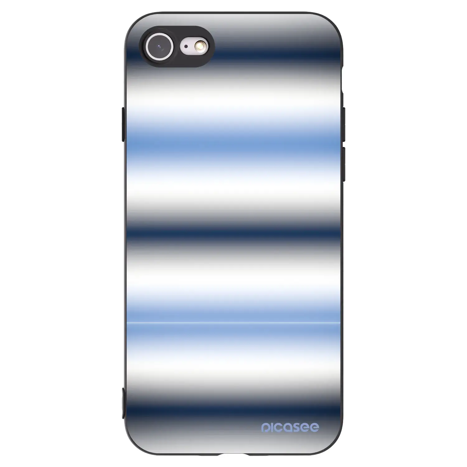 Silikonový černý obal pro Apple iPhone SE 2020 - Static Lines