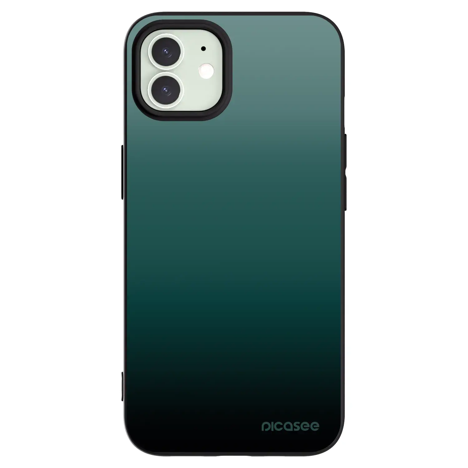 Silikonový černý obal pro Apple iPhone 12 - Verdant Fade