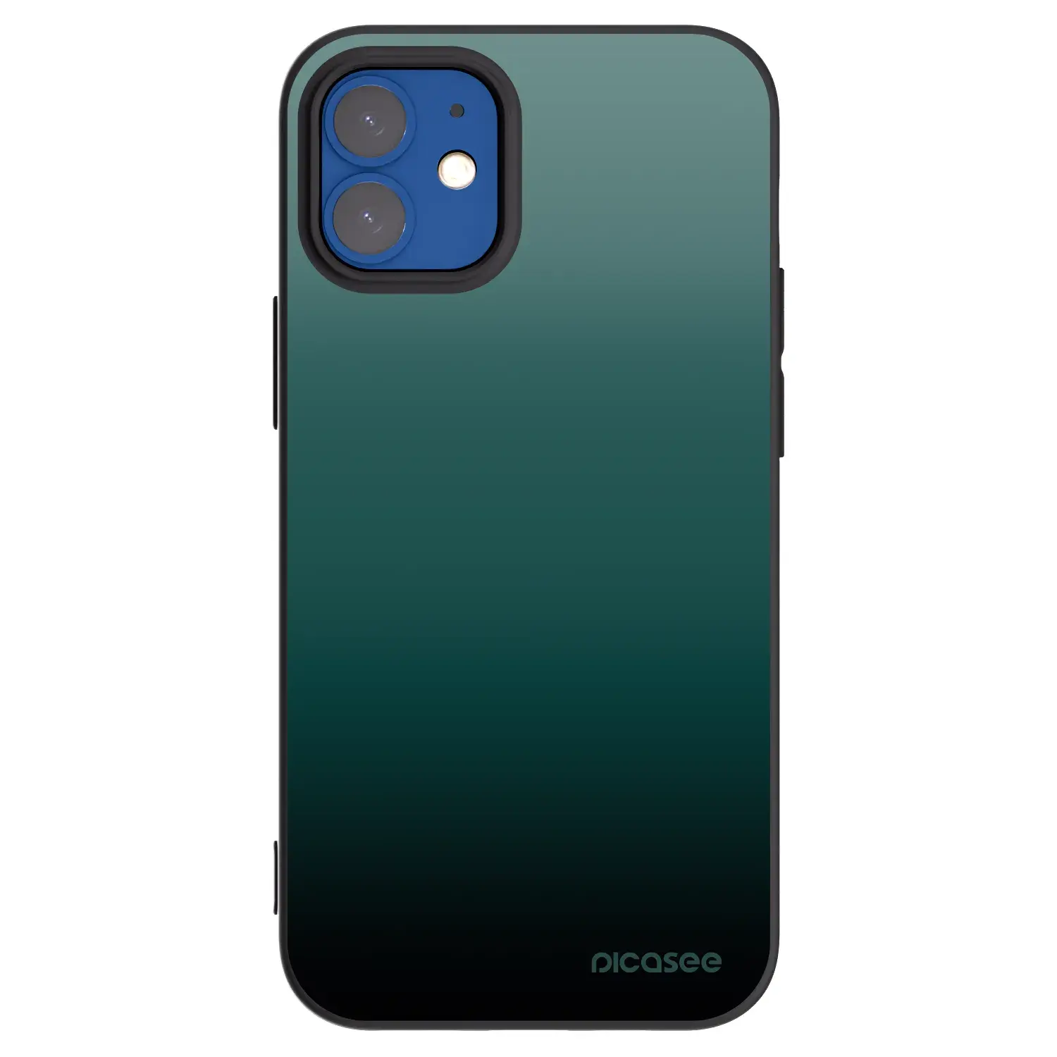 Silikonový černý obal pro Apple iPhone 12 mini - Verdant Fade