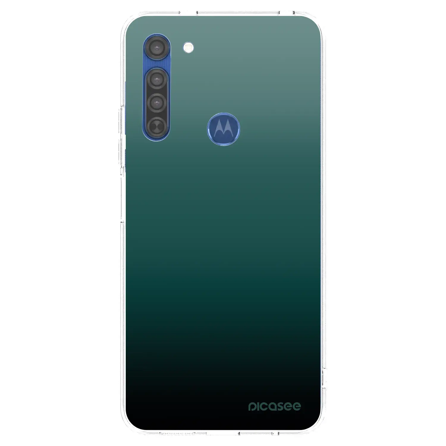 Silikonový průhledný obal pro Motorola Moto G8 - Verdant Fade