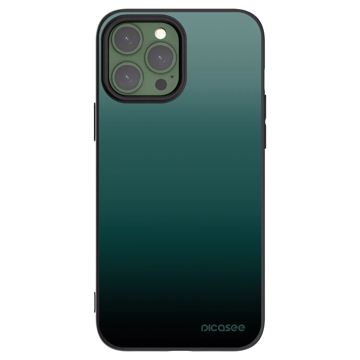 Silikonový černý obal pro Apple iPhone 13 Pro Max - Verdant Fade