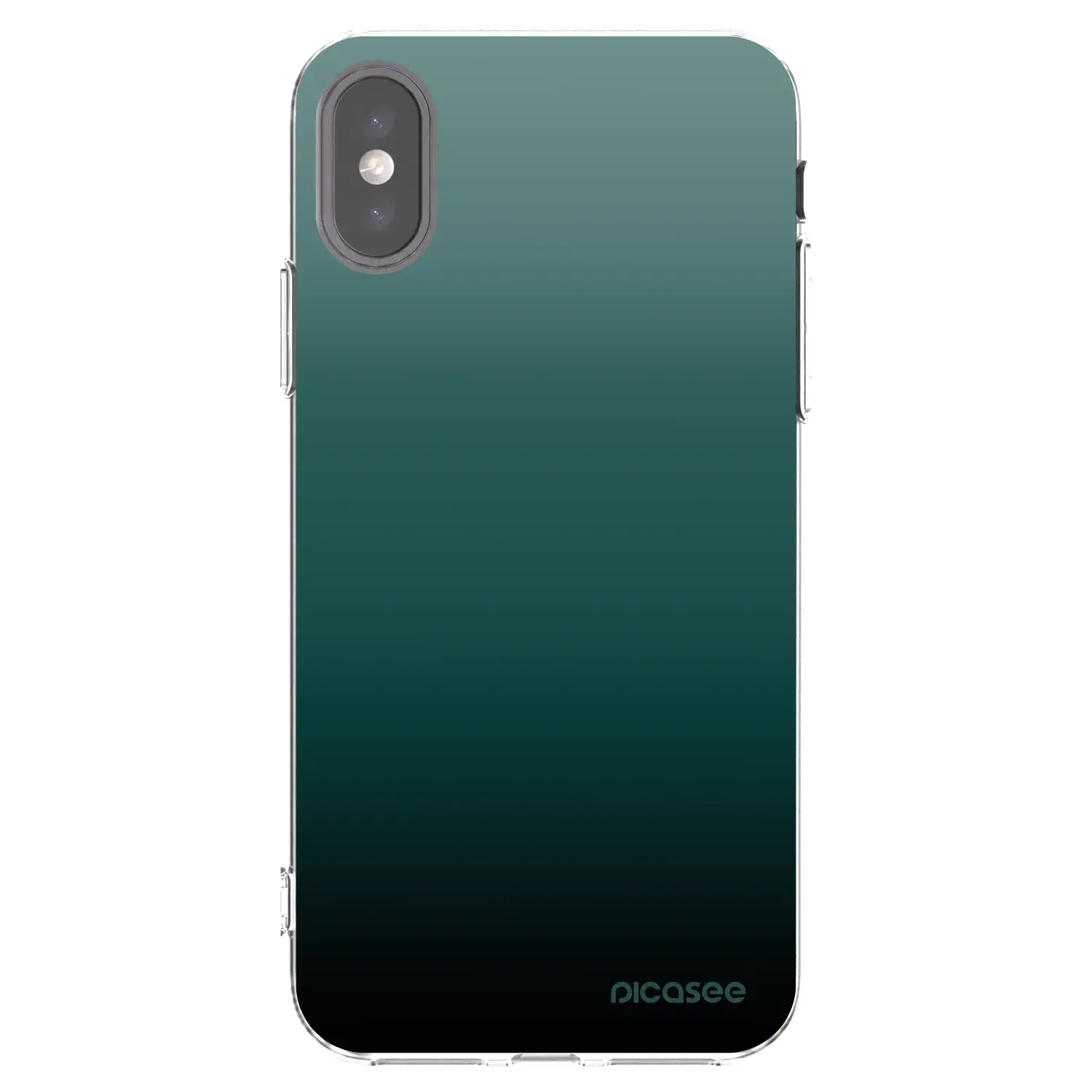 Silikonový průhledný obal pro Apple iPhone X/XS - Verdant Fade