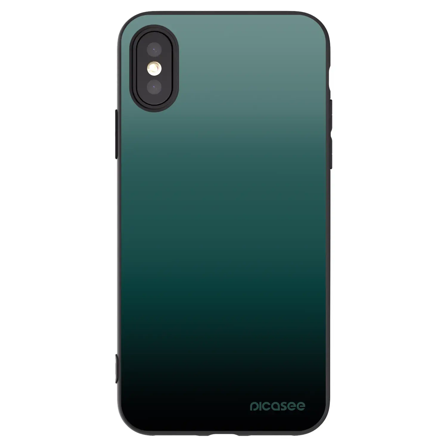 Silikonový černý obal pro Apple iPhone X/XS - Verdant Fade
