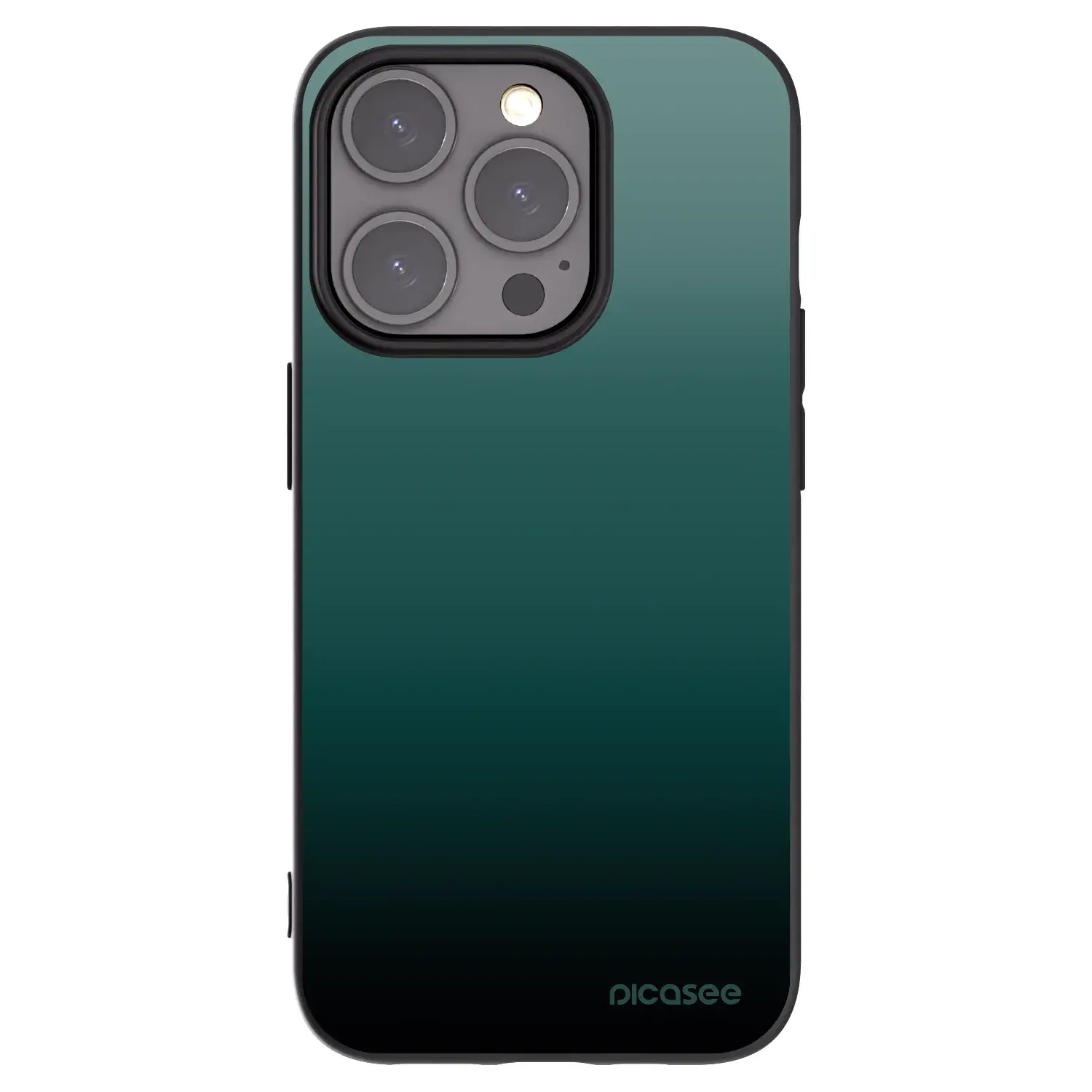 Silikonový černý obal pro Apple iPhone 15 Pro - Verdant Fade