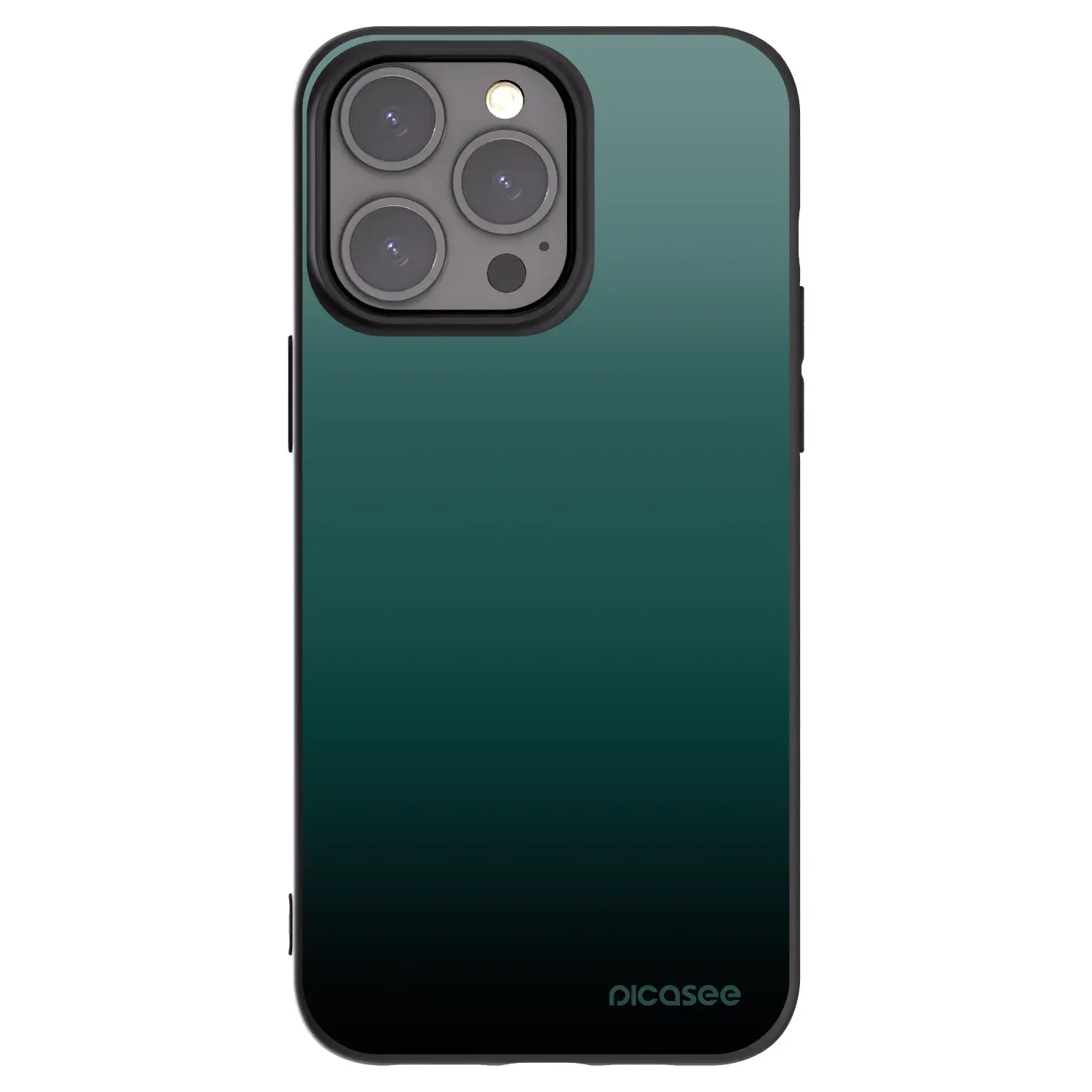 Silikonový černý obal pro Apple iPhone 15 Pro Max - Verdant Fade
