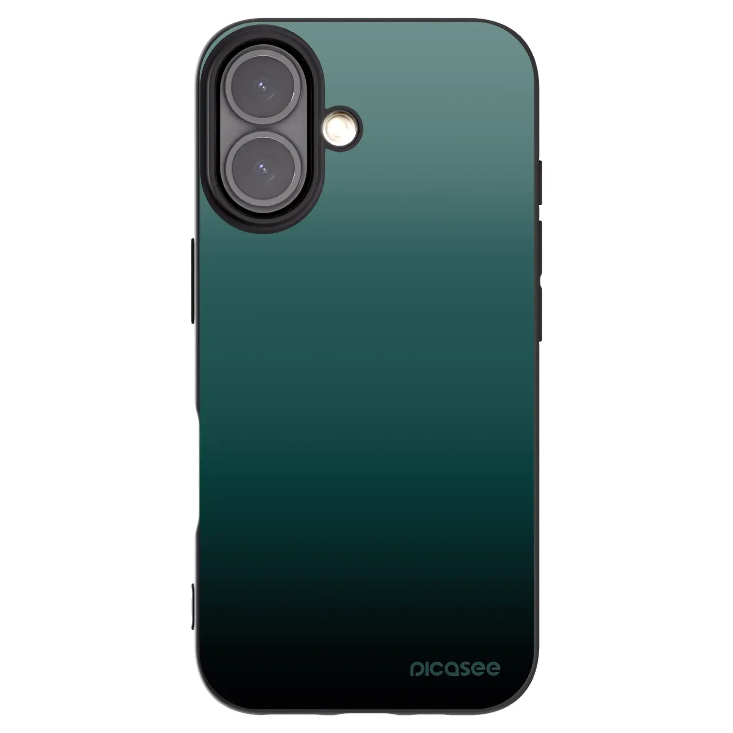 Silikonový černý obal pro Apple iPhone 16 - Verdant Fade
