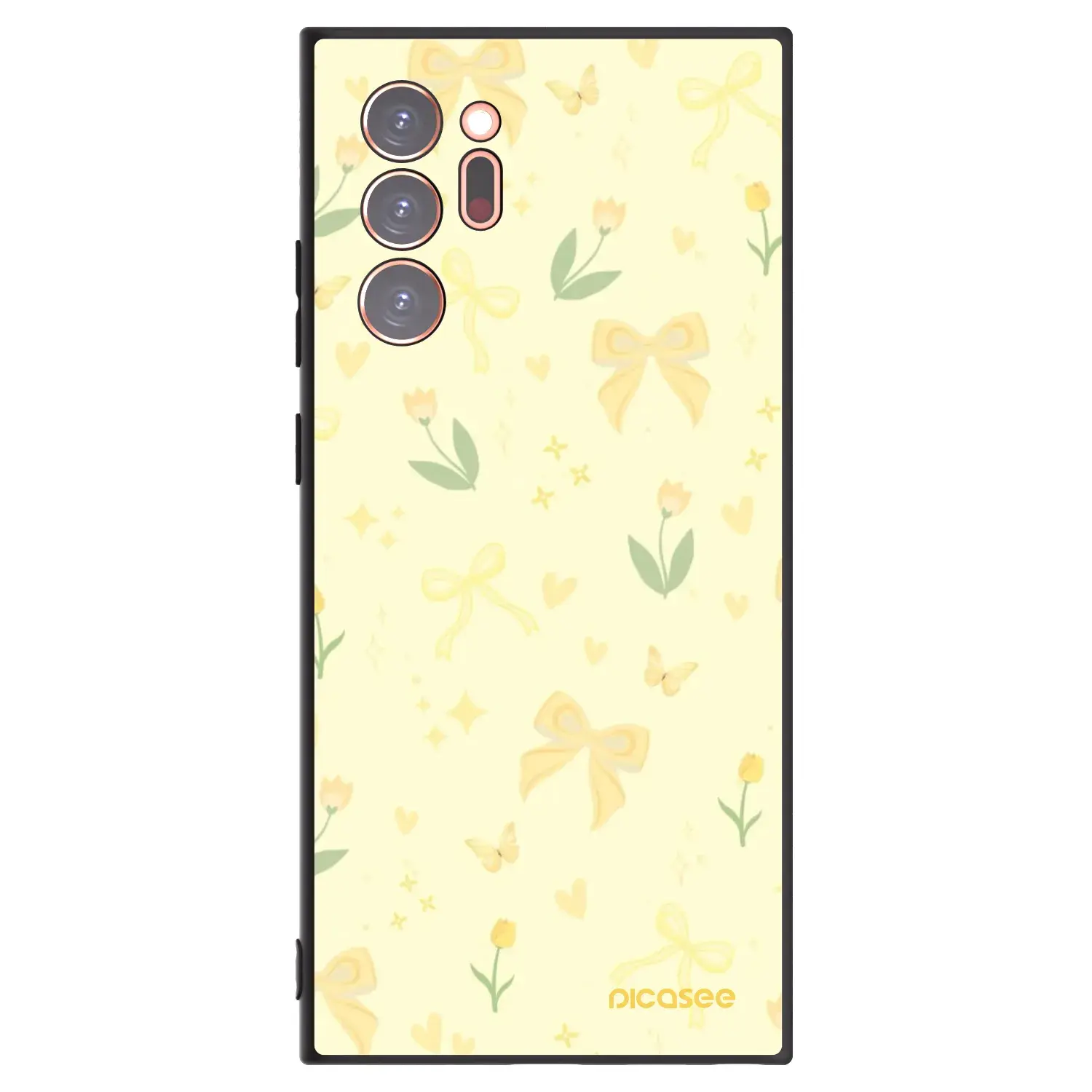 Silikonový černý obal pro Samsung Galaxy Note 20 Ultra - Honey Blossom