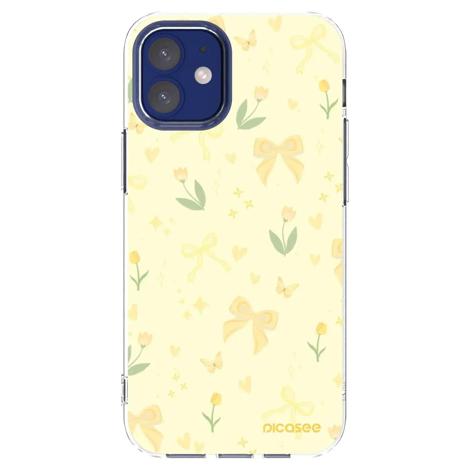 Silikonový průhledný obal pro Apple iPhone 12 mini - Honey Blossom