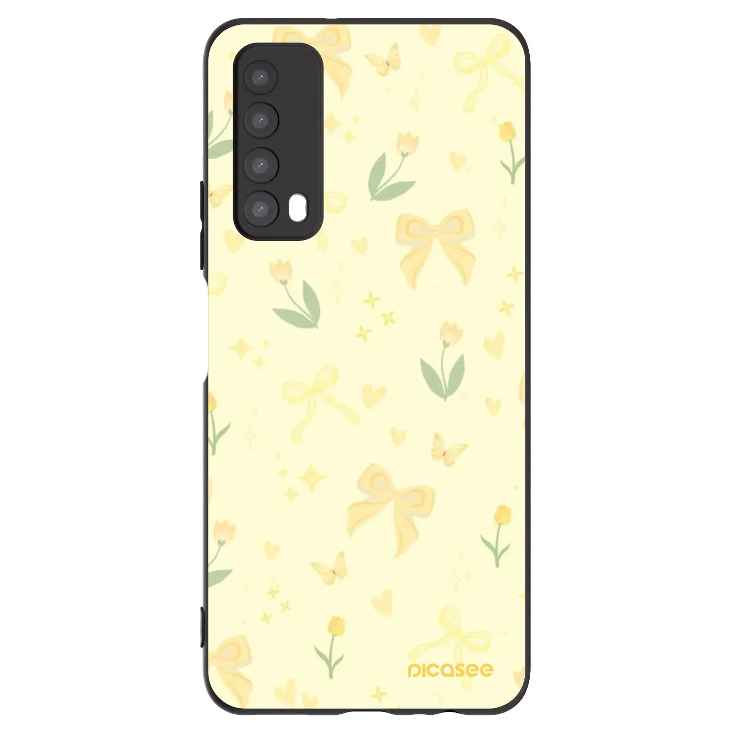 Silikonový černý obal pro Huawei P Smart 2021 - Honey Blossom