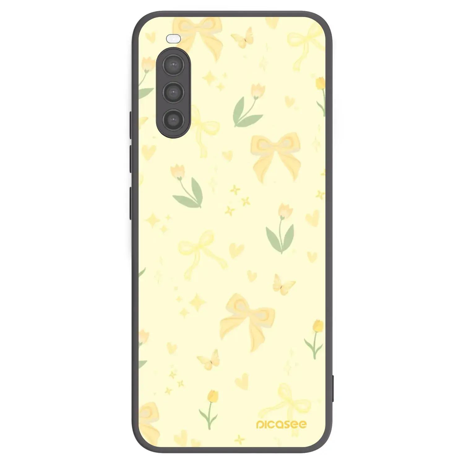Silikonový černý obal pro Sony Xperia 10 II - Honey Blossom