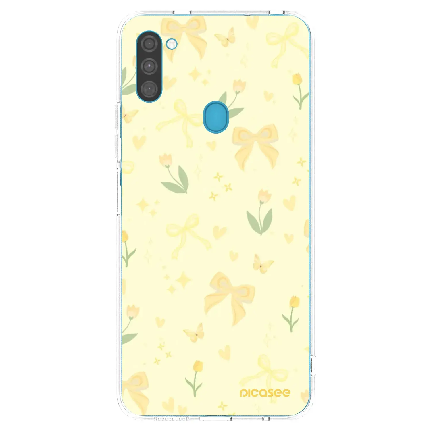 Silikonový průhledný obal pro Samsung Galaxy M11 - Honey Blossom